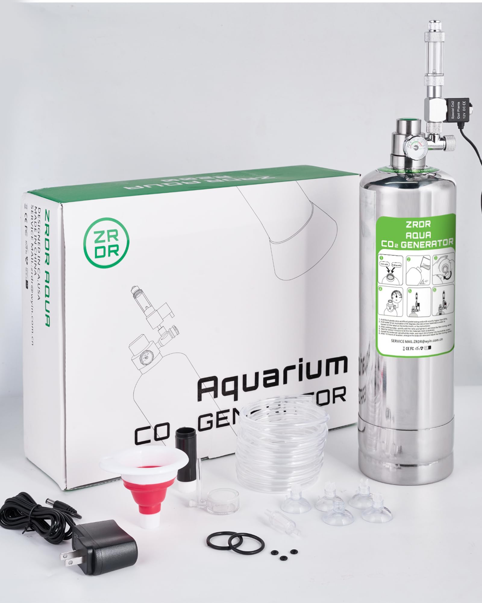 CO2ジェネレーター 2000ml CO2 SYSTEMS Amazon | ZRDR CO2ジェネレーターシステム 二酸化炭素 2L 圧力計付き